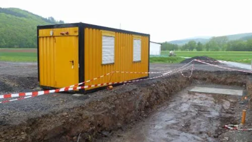 Bürocontainer als Wiegeannahmestelle